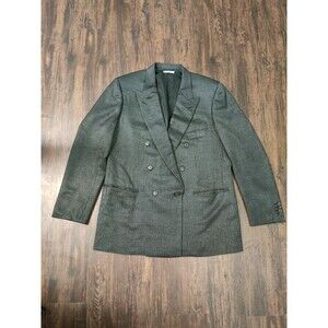 Barcelino by Belvest Geometric Grey Wool/Silk Sports Coat Blazer 54L/44L Italy *